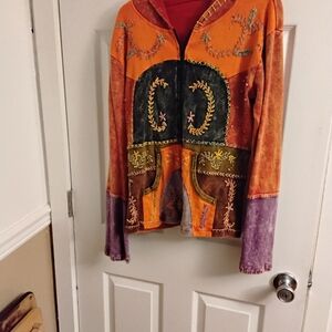 Bohemian Colorful Embroidered Women's Jacket